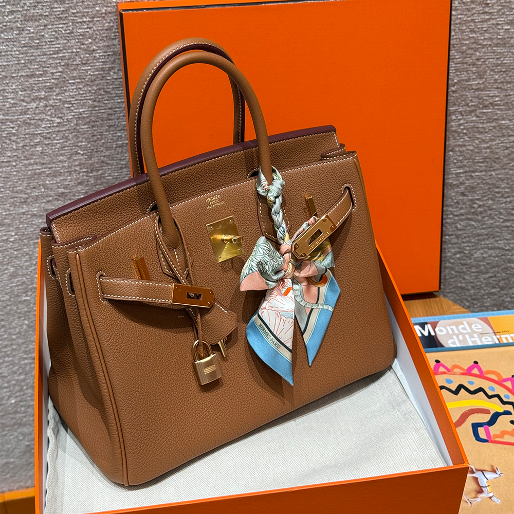 최고퀄 에르메스 올수공 버킨 30 Gold 토고 가죽 금장