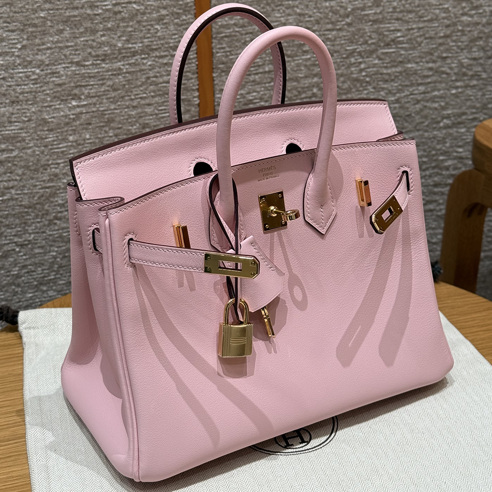 최고퀄 에르메스 올수공 버킨 25 Rose Sakura 스위프트 가죽 금장
