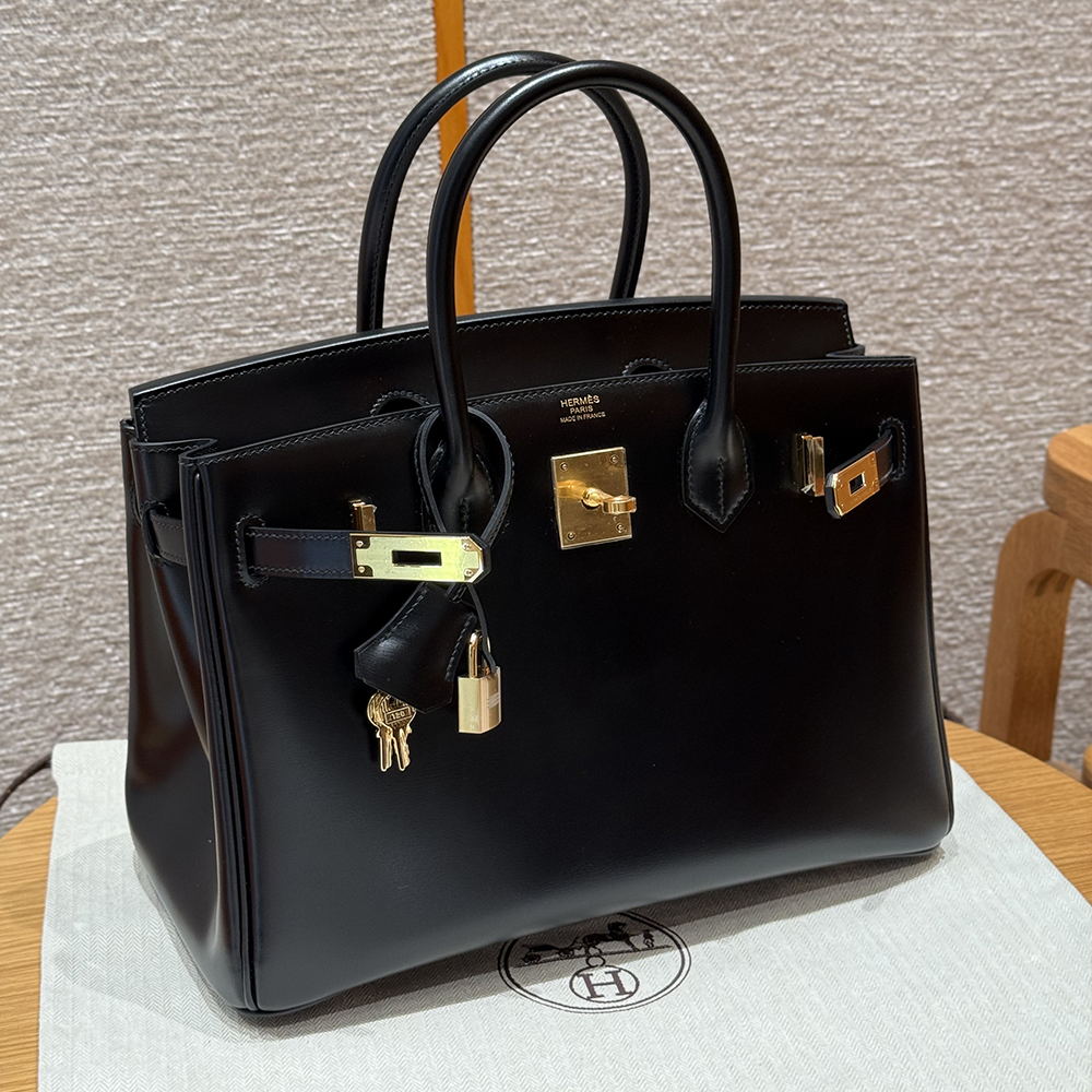 최고퀄 에르메스 올수공 버킨 30 Noir 복스 가죽 금장