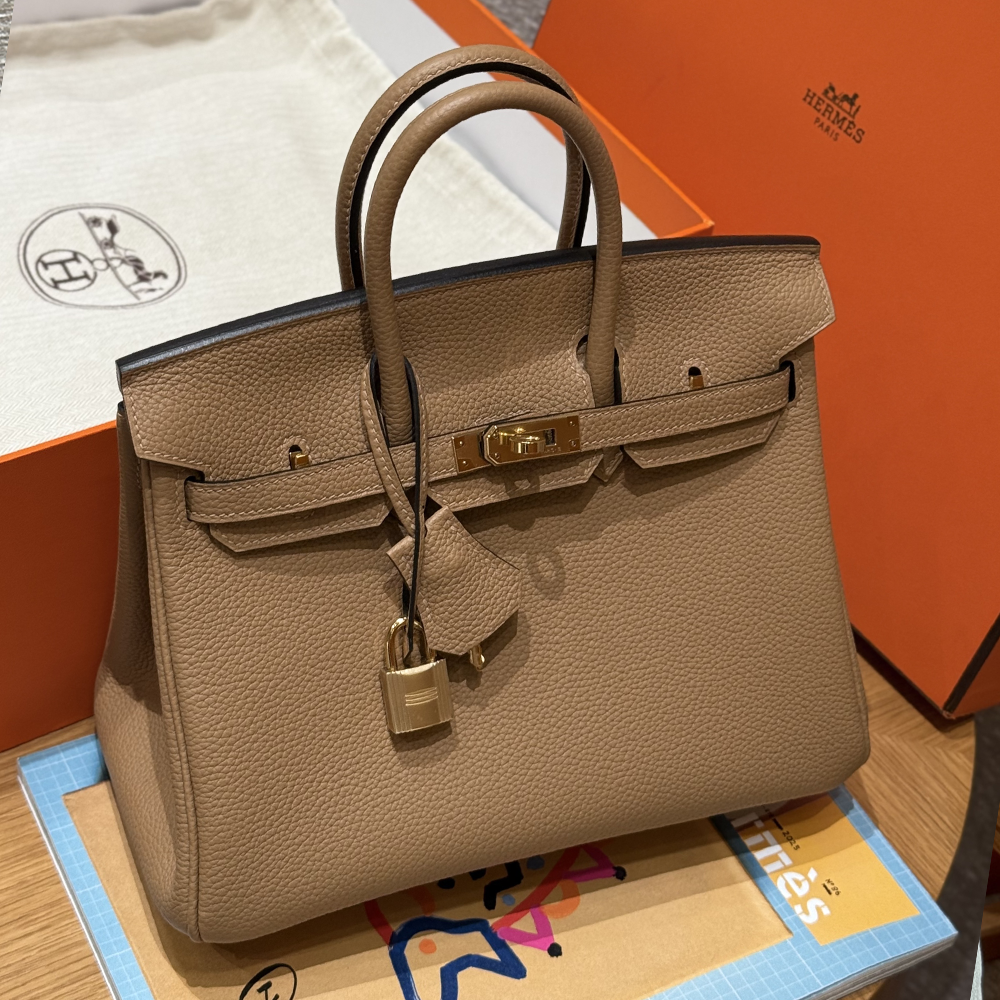 최고퀄 에르메스 올수공 버킨 25 Chai 토고 가죽 금장