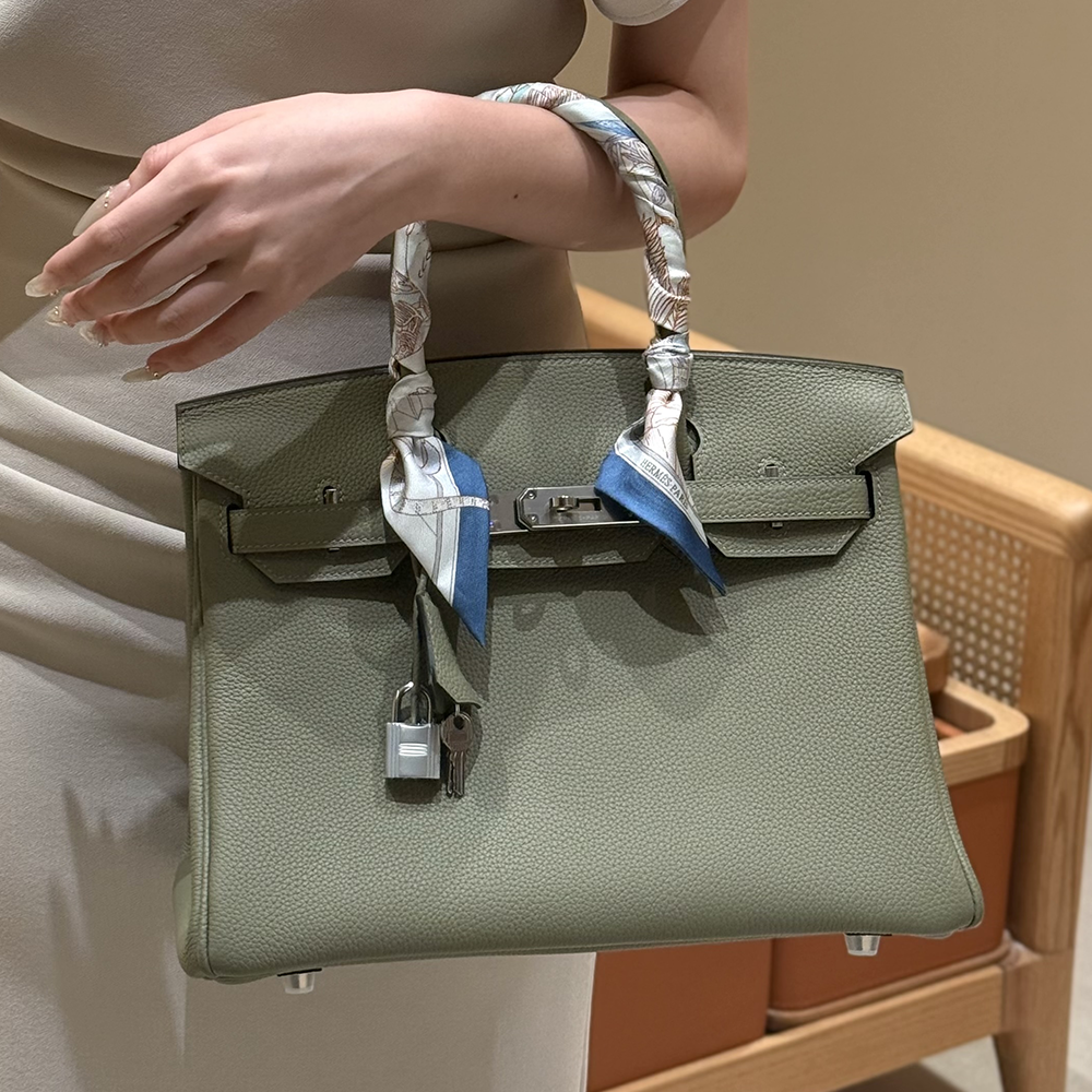 최고퀄 에르메스 올수공 버킨 30 세이지 토고 가죽 은장