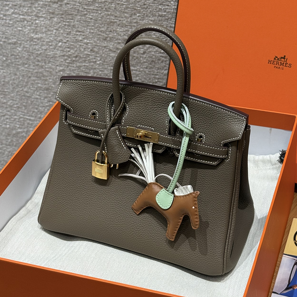 최고퀄 에르메스 올수공 버킨 25 Etoupe 토고 가죽 금장