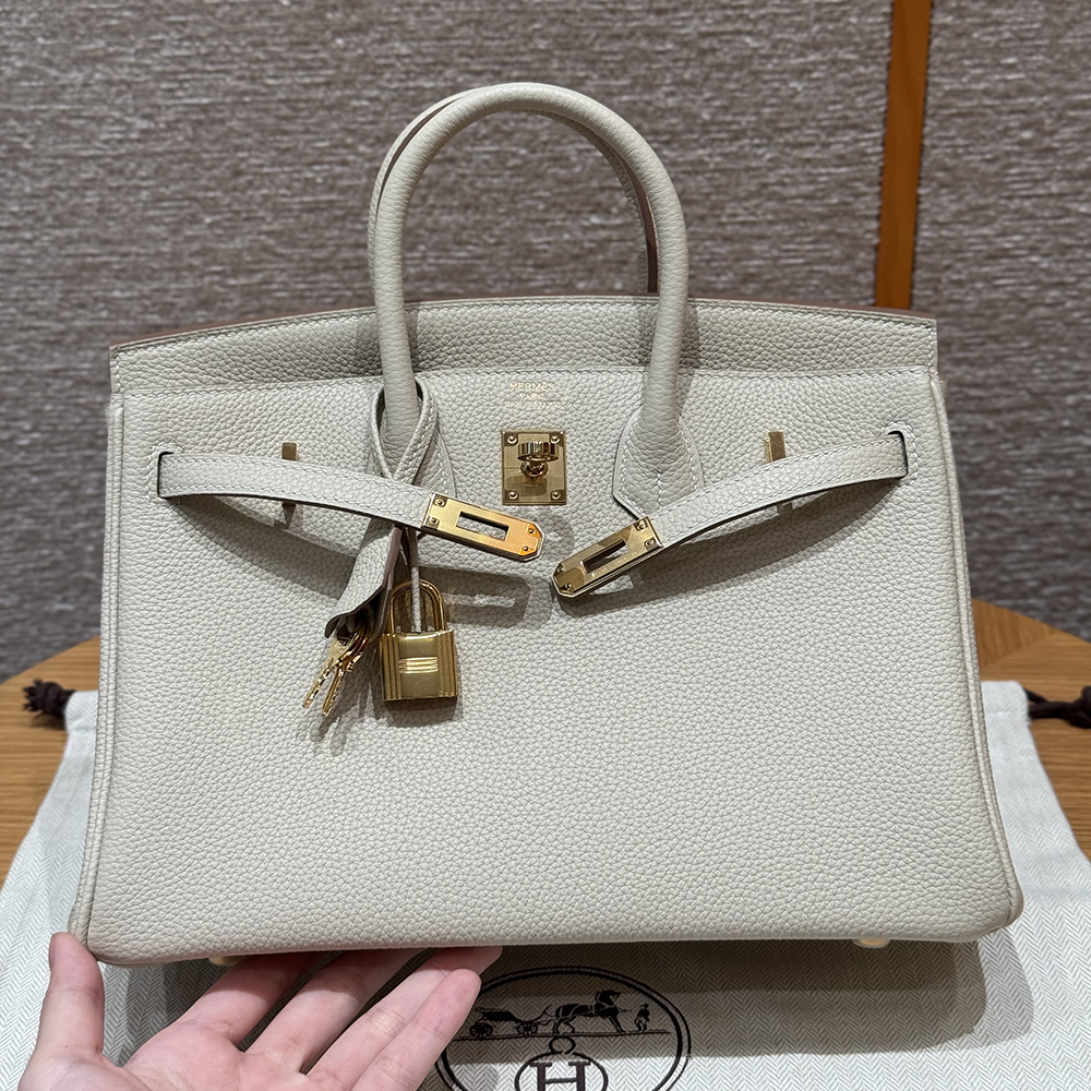 최고퀄 에르메스 올수공 버킨 25 Beton 토고 가죽 금장