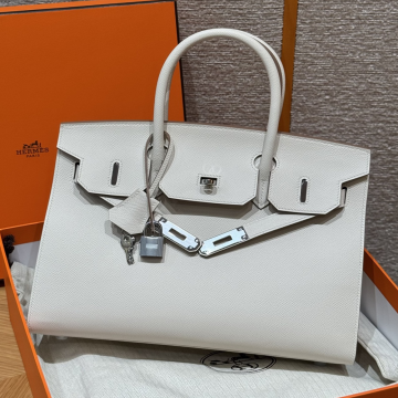 최고퀄 에르메스 올수공 버킨 30 Craie 엡송 셀리에 가죽 은장