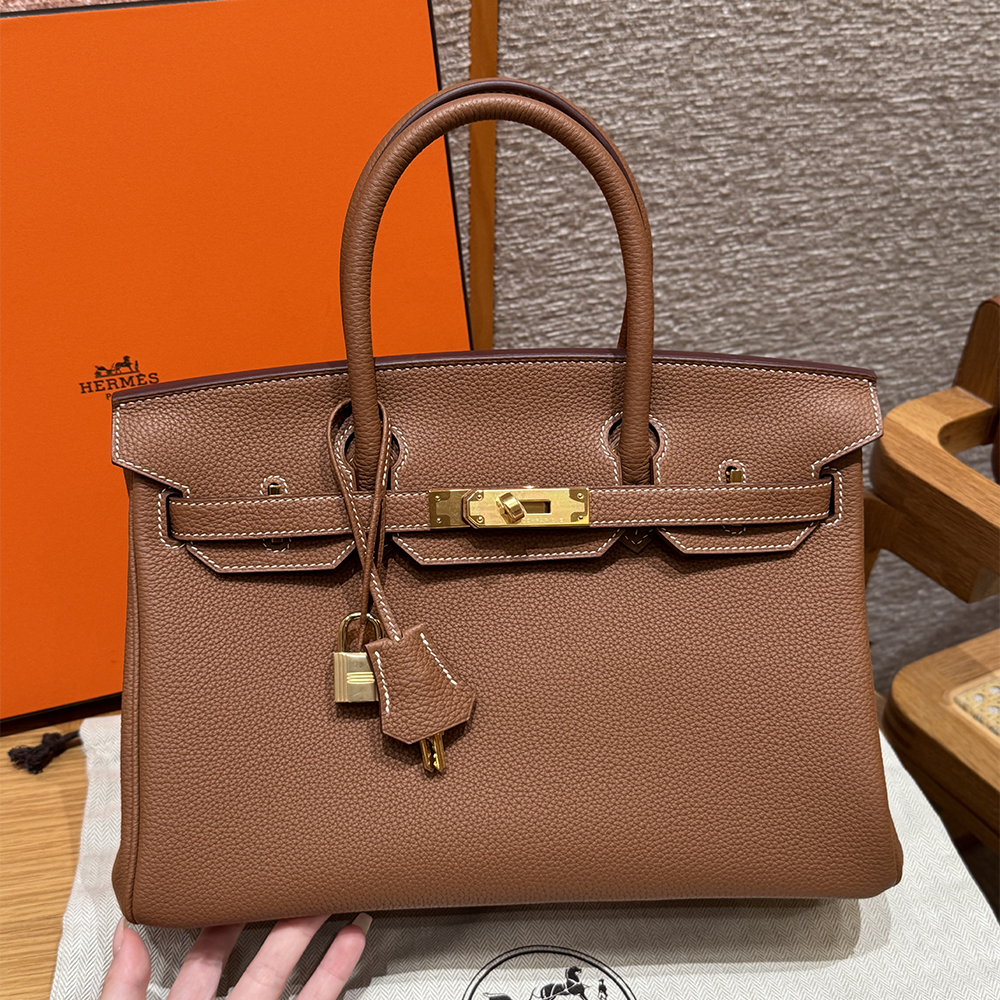 최고퀄 에르메스 올수공 버킨 30 Gold 토고 가죽 금장