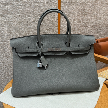 최고퀄 에르메스 올수공 버킨 40 Girs Meyer 토고 가죽 은장