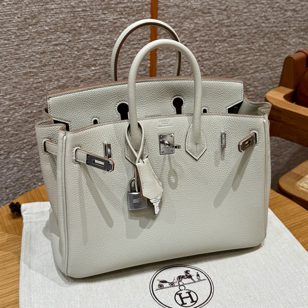 최고퀄 에르메스 올수공 버킨 25 Beton 토고 가죽 은장