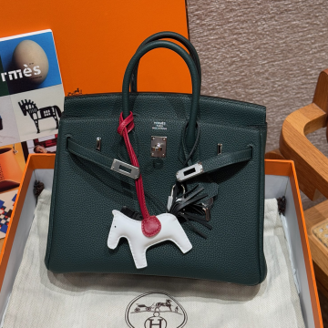 최고퀄 에르메스 올수공 버킨 25 Vert Titien 토고 가죽 은장