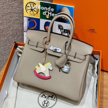 최고퀄 에르메스 올수공 버킨 25 Gris Tourterlle 토고 가죽 은장