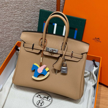 최고퀄 에르메스 올수공 버킨 25 Chai 토고 가죽 은장