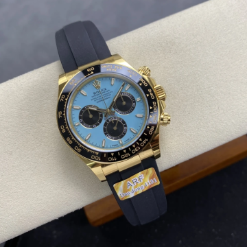 최고퀄 ARF공장 롤렉스 데이토나 티파니 다이얼 옐로우 골드 금통 러버밴드 40mm 126518