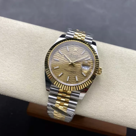 최고퀄 ARF공장 롤렉스 데이저스트 샴폐인 모티프 다이얼 옐로우 골드 쥬빌레 콤비 41mm 126333