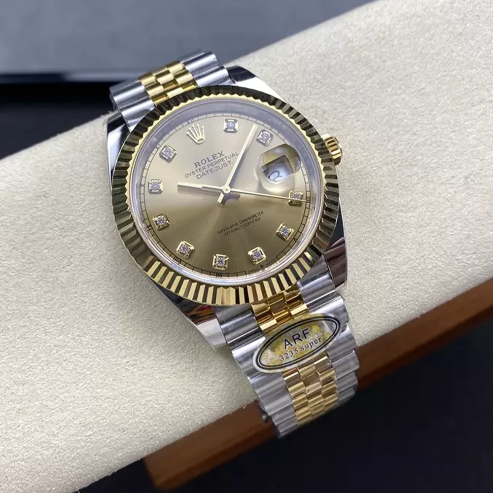 최고퀄 ARF공장 롤렉스 데이저스트 샴폐인 10P 다이얼 옐로우 골드 쥬빌레 콤비 41mm 126333