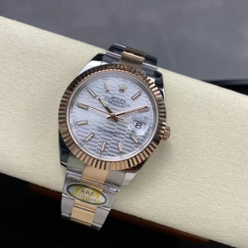최고퀄 ARF공장 롤렉스 데이저스트 모티프 실버 다이얼 로즈 골드 오이스터 콤비 41mm 126331