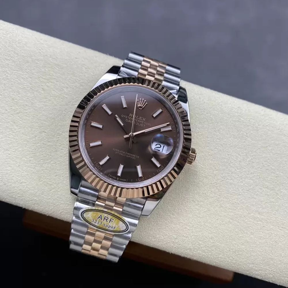 최고퀄 ARF공장 롤렉스 데이저스트 브라운 다이얼 로즈 골드 쥬빌레 콤비 41mm 126331