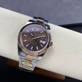 최고퀄 ARF공장 롤렉스 데이저스트 브라운 다이얼 로즈 골드 오이스터 콤비 41mm 126331
