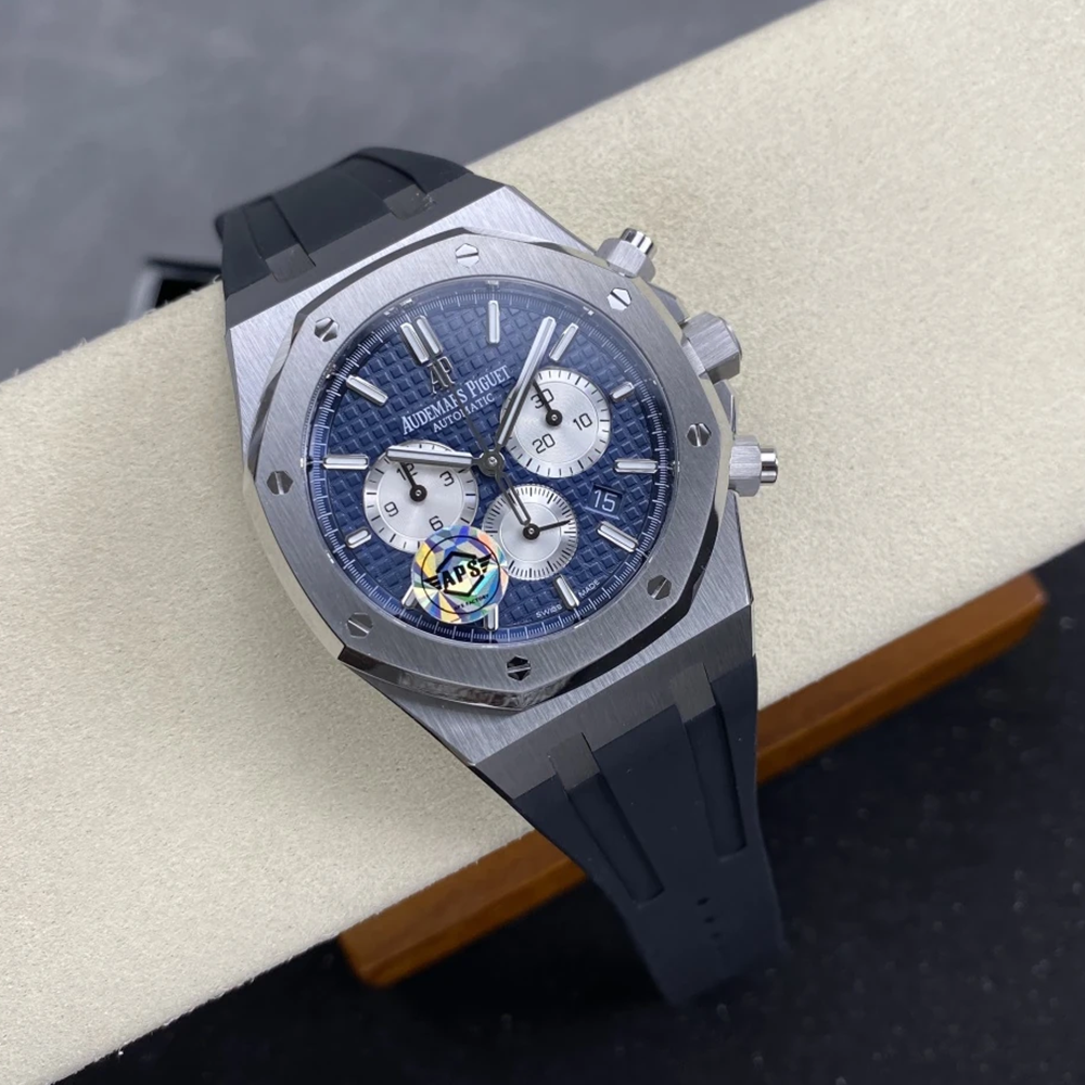 최고퀄 APS공장 오데마피게 로얄오크 크로노 그래프 블루 다이얼 스틸 러버밴드 41mm 26331