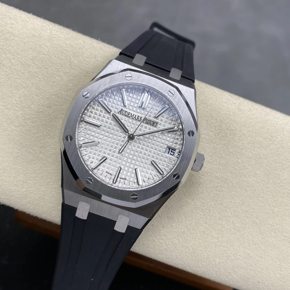 최고퀄 DD공장 오데마피게 로얄오크 화이트 다이얼 러버밴드 41mm 15510