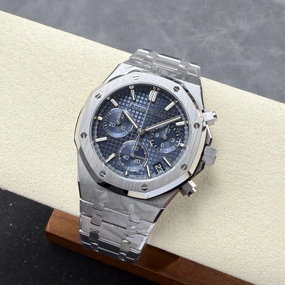 최고퀄 DD공장 오데마피게 로얄오크 크로노그래프 블루 다이얼 스틸 41mm 26240