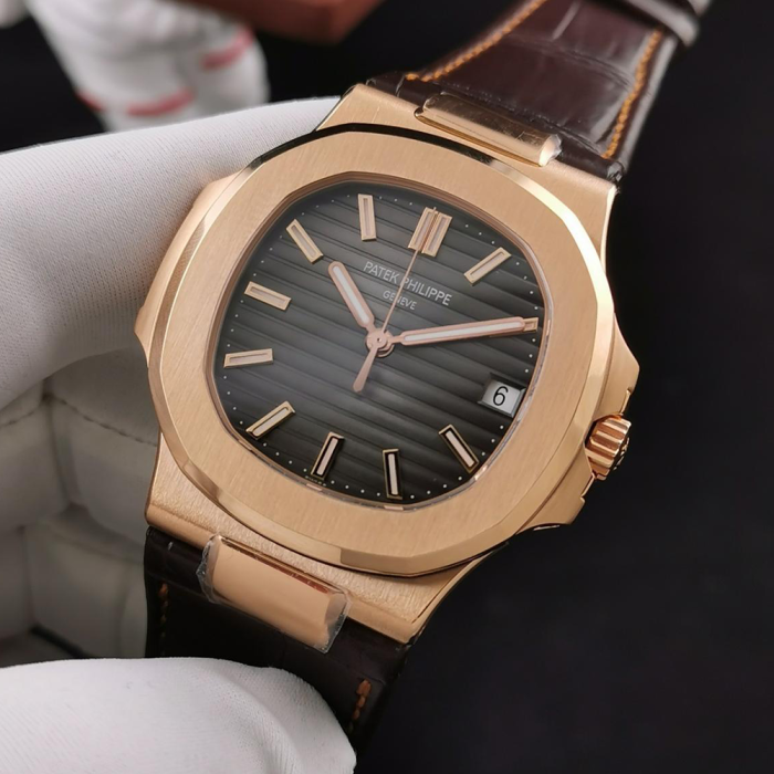 최고퀄 3K공장 파텍필립 노틸러스 그레이 다이얼 로즈골드 금통 가죽밴드 5711