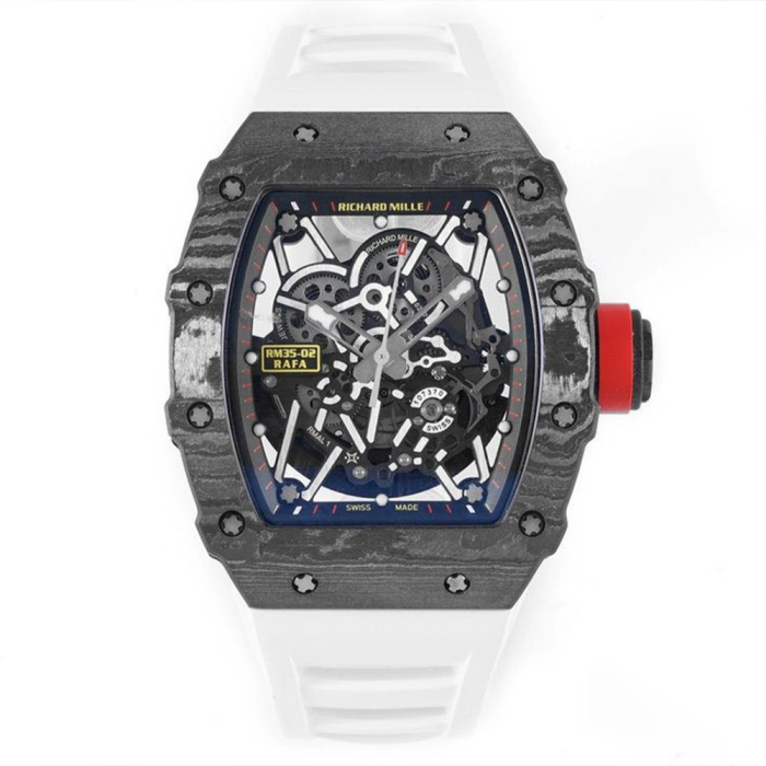 최고퀄 ZF공장 리차드밀 라파엘 나달 RM35-02 블랙 카본 / 화이트 러버밴드