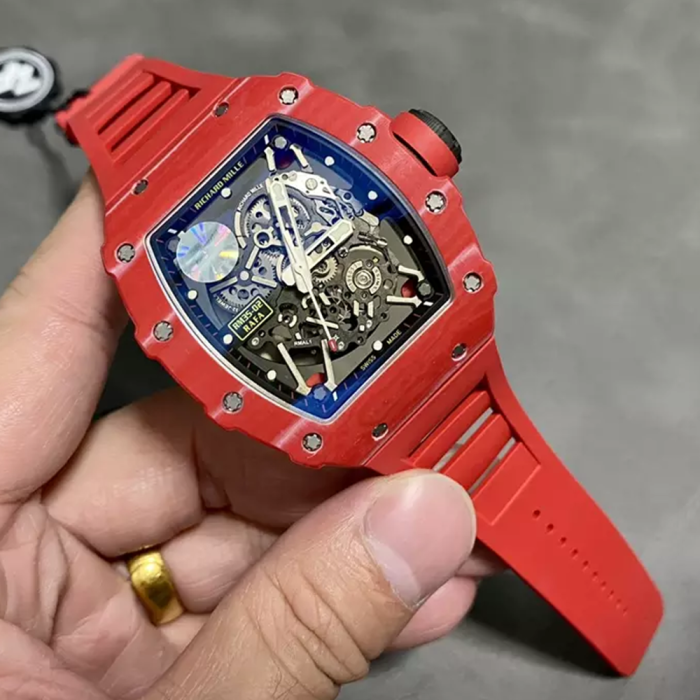 최고퀄 ZF공장 리차드밀 라파엘 나달 RM35-02 레드 카본 / 레드 러버밴드