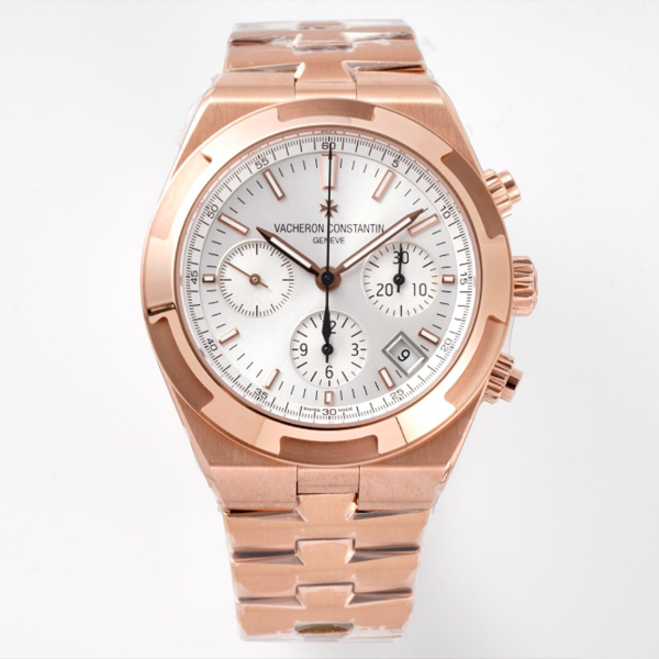 8F공장 바쉐론 콘스탄틴 오버시즈 크로노그래프 실버 다이얼 5500V 로즈골드 금통
