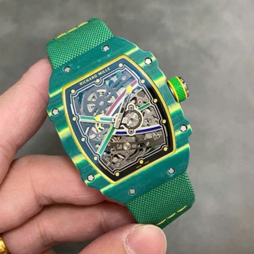 최고퀄 CNC 커스텀 리차드밀 웨이드 반 니커크 그린 카본 RM67-02