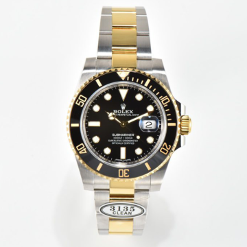 최고퀄 클린공장 롤렉스 서브마리너 검판 다이얼 옐로우 골드 콤비 40mm 116613