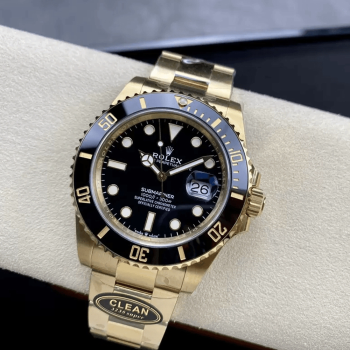 최고퀄 클린공장 롤렉스 신형 서브마리너 검판 옐로우 골드 금통 41mm 126618