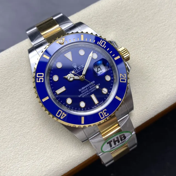 최고퀄 THB공장 롤렉스 서브마리너 신형 청판 다이얼 옐로우 골드 콤비 41mm 126613