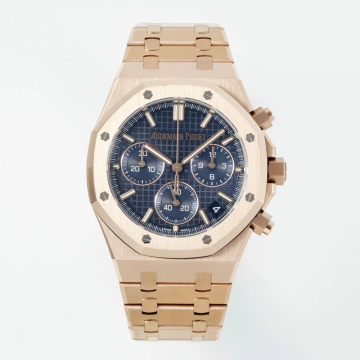 최고퀄 DD공장 오데마피게 로얄오크 크로노 그래프 블루 다이얼 로즈골드 금통 41mm 26240