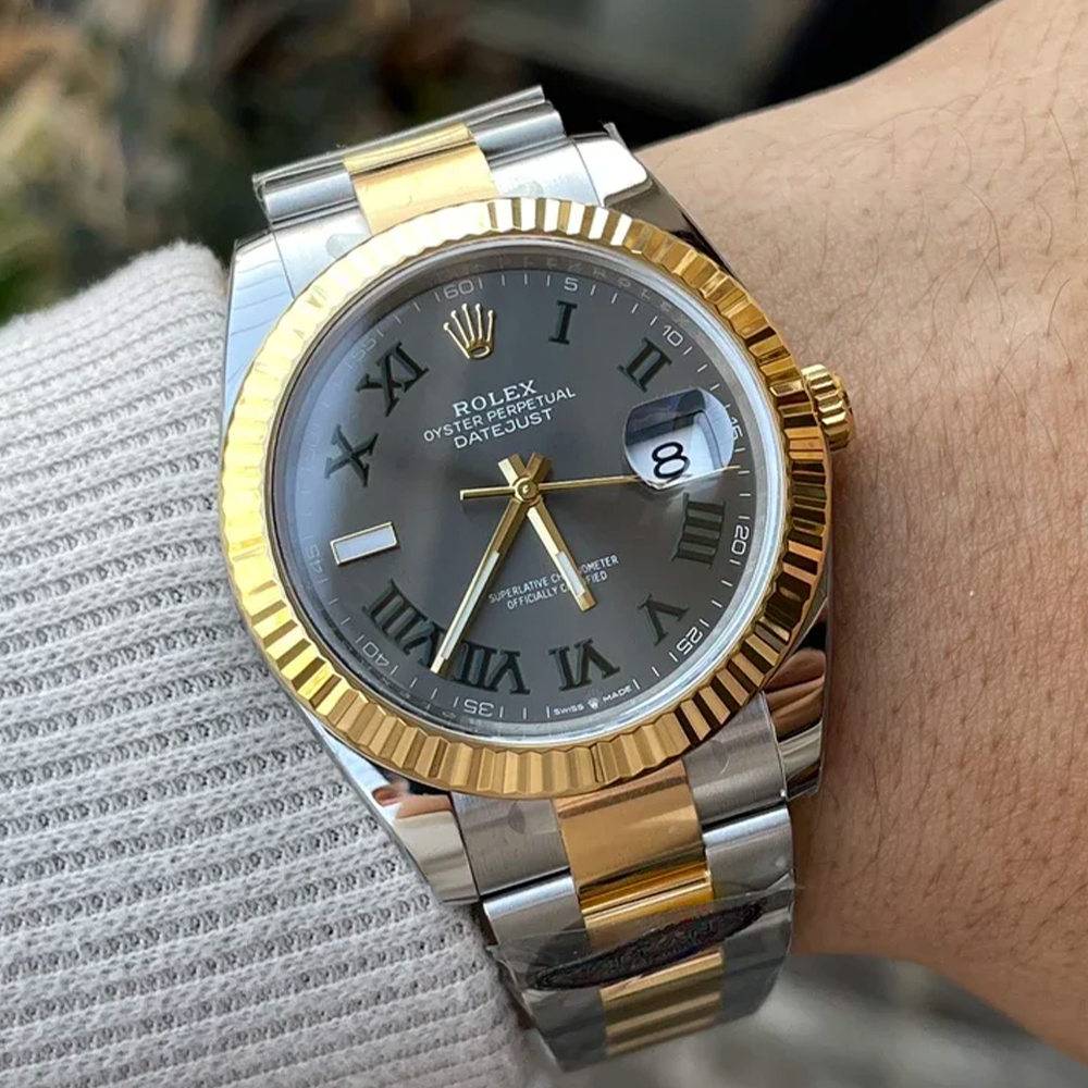 최고퀄 클린공장 롤렉스 데이저스트 41mm 윔블던 다이얼 옐로우 골드 콤비 오이스터 126331