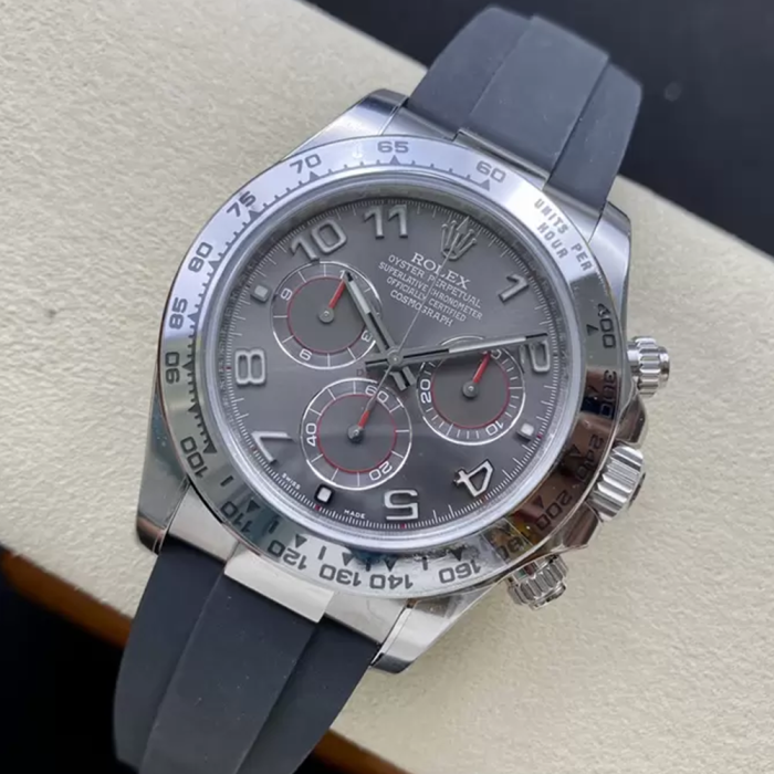 최고퀄 클린공장 롤렉스 데이토나 레이싱 다이얼 화이트 골드 금통 러버밴드 116519