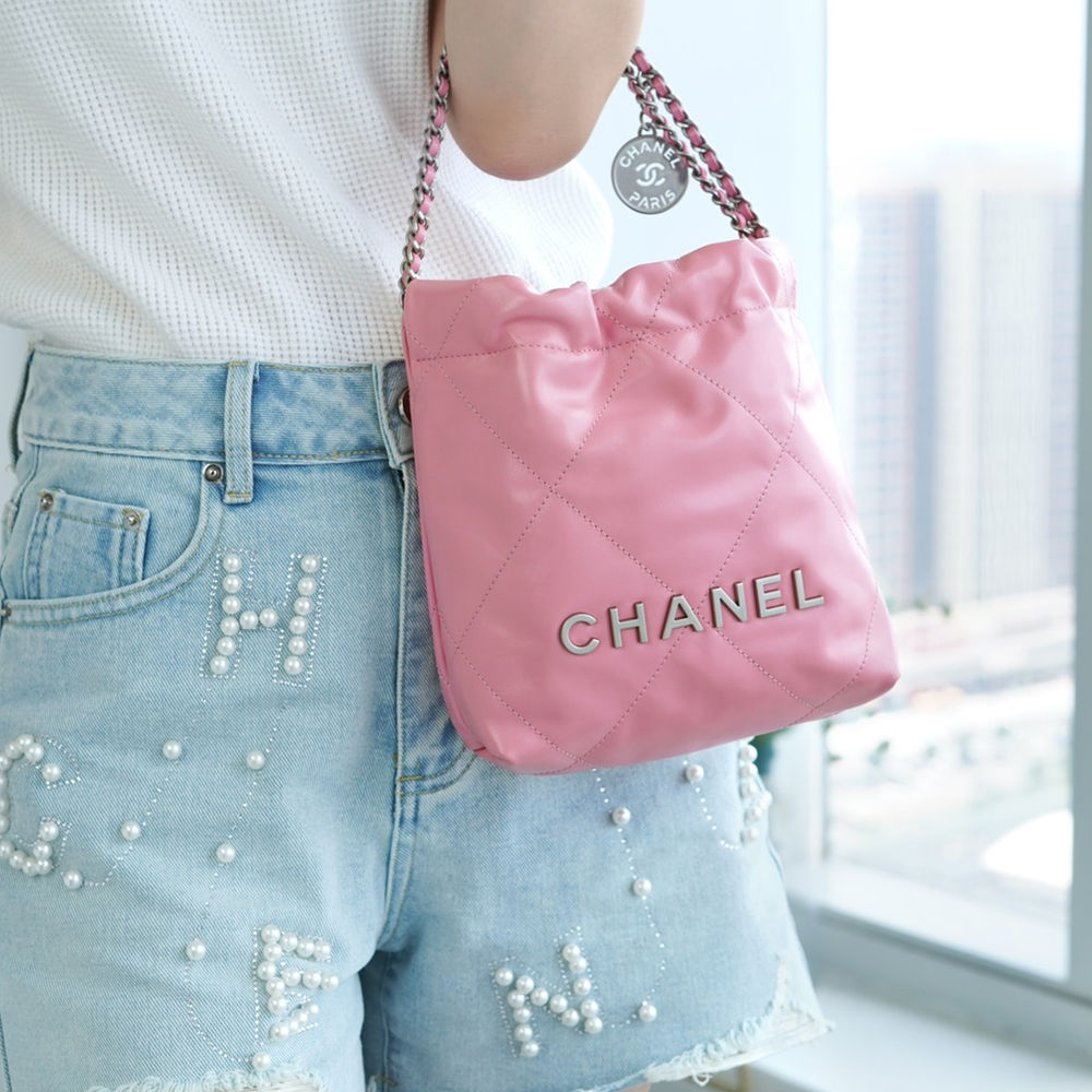 최고퀄 팬더샵 샤넬 미니 핸드백 샤이니 카프스킨 & 라이트 핑크